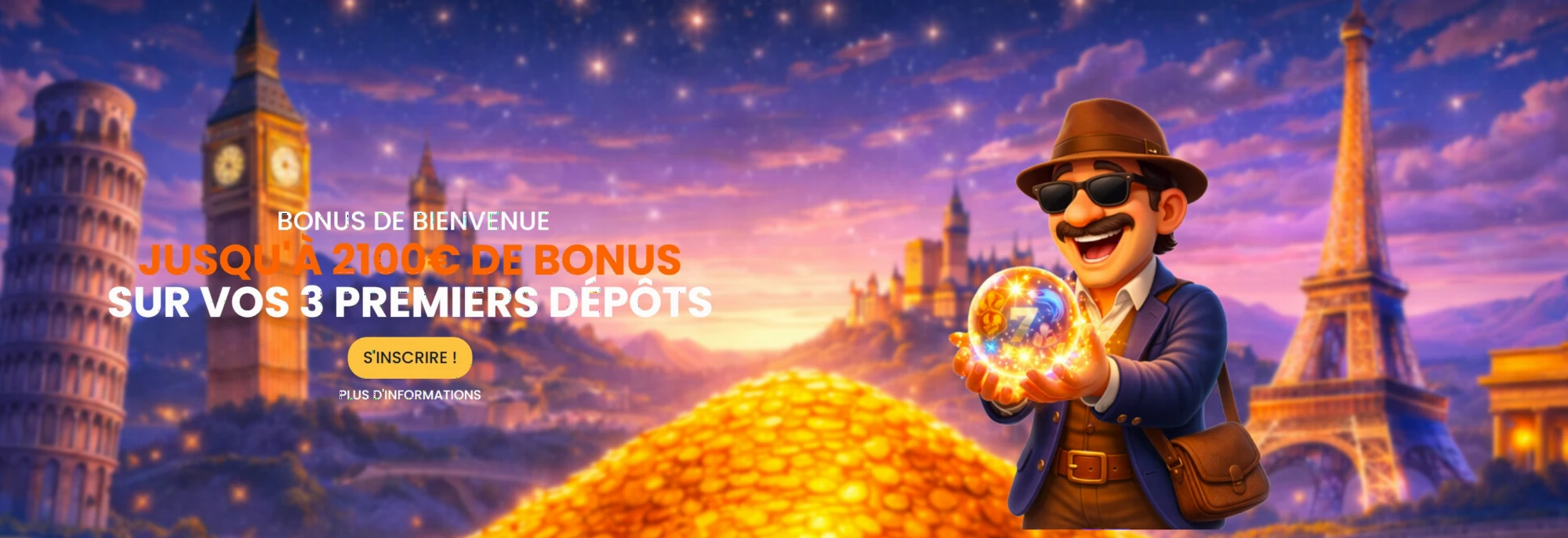 Bonus bienvenue Europe777 200% jusqu'à 1000€